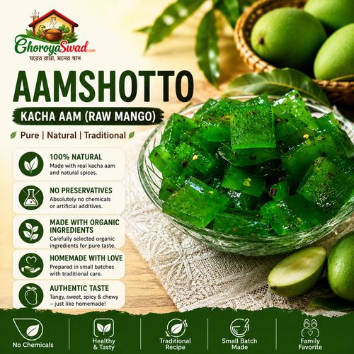 Aamshotto | Tok Jhal Kacha Aam Jelly Cubes | আমসত্ত্ব টক ঝাল কাঁচা আম জেলি কিউব